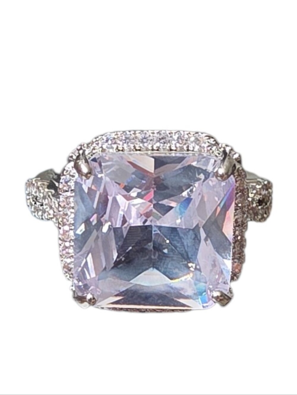 Sterling Silver Halo Cocktail Ring